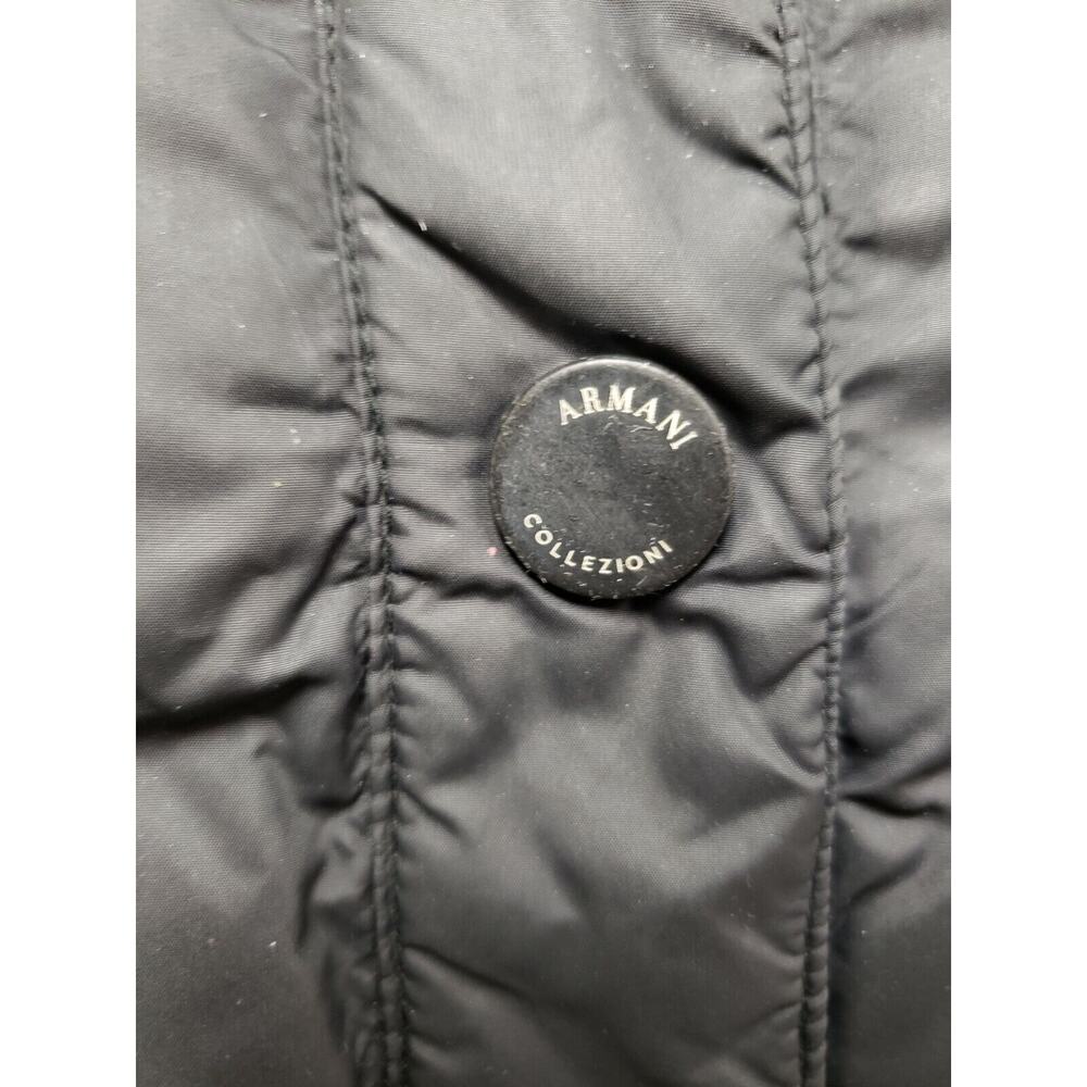 ARMANI COLLEZIONI Womens Black Goose Down Coat Puffer Jacket Size 6 - Picture 7 of 12